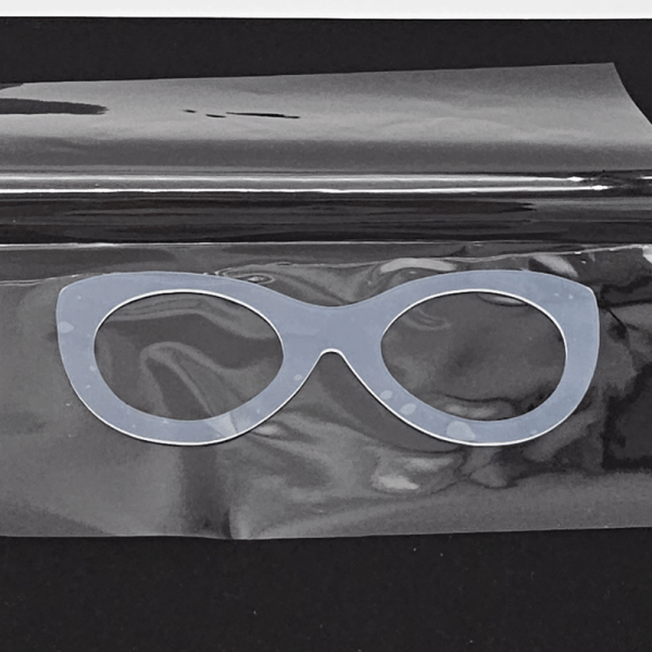 Brille im Sixty-Style - Silikoneinlage / Silikonstempel